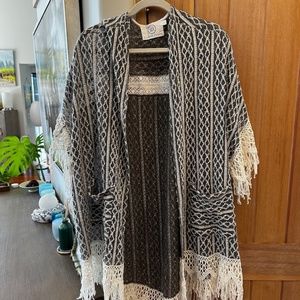 Hazel Knit Long Cardigen with Sash (Medium)